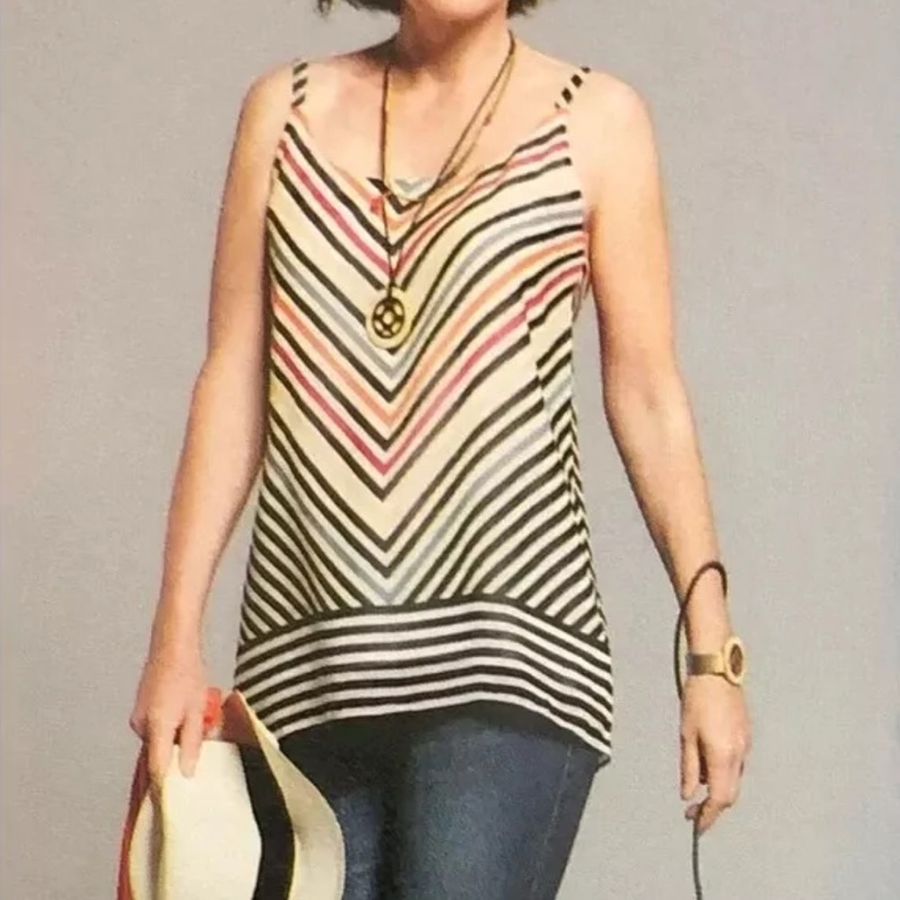 Cabi Linea‎ Striped Tank Top | XS